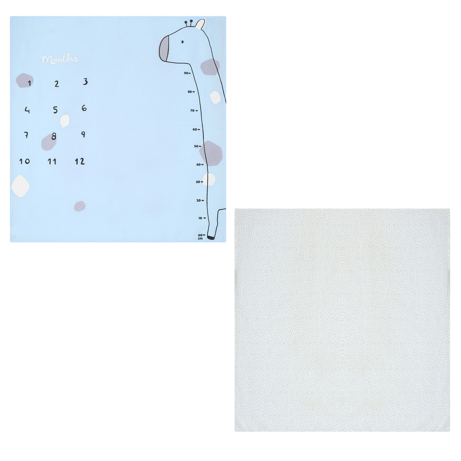White & Blue Muslin Swaddles ( 2-Pack ), 1, hi-res image number null